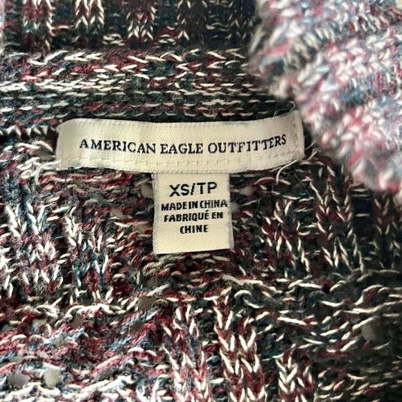 AMERICAN‎ EAGLE OUTFITTERS Women’s Long Open Cardigan Size XS Sharkbite Hem Cozy - Picture 7 of 10